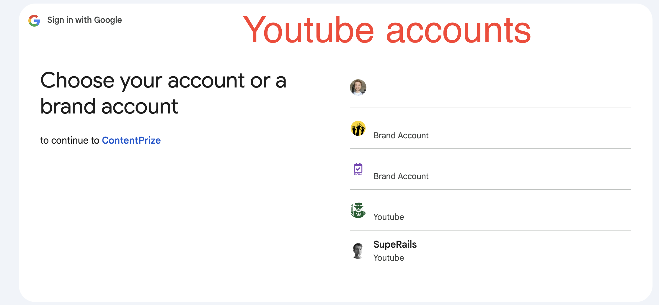Google OAuth YouTube