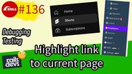 Highlight link to current page